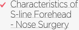 Characteristics of S-line Forehead- Nose Surgery