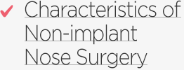 Characteristics Non-implant Nose Surgery 